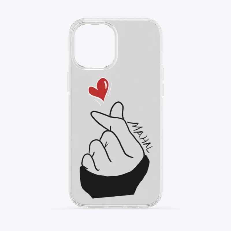 Mahal korean heart IPhone clear case